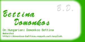bettina domonkos business card